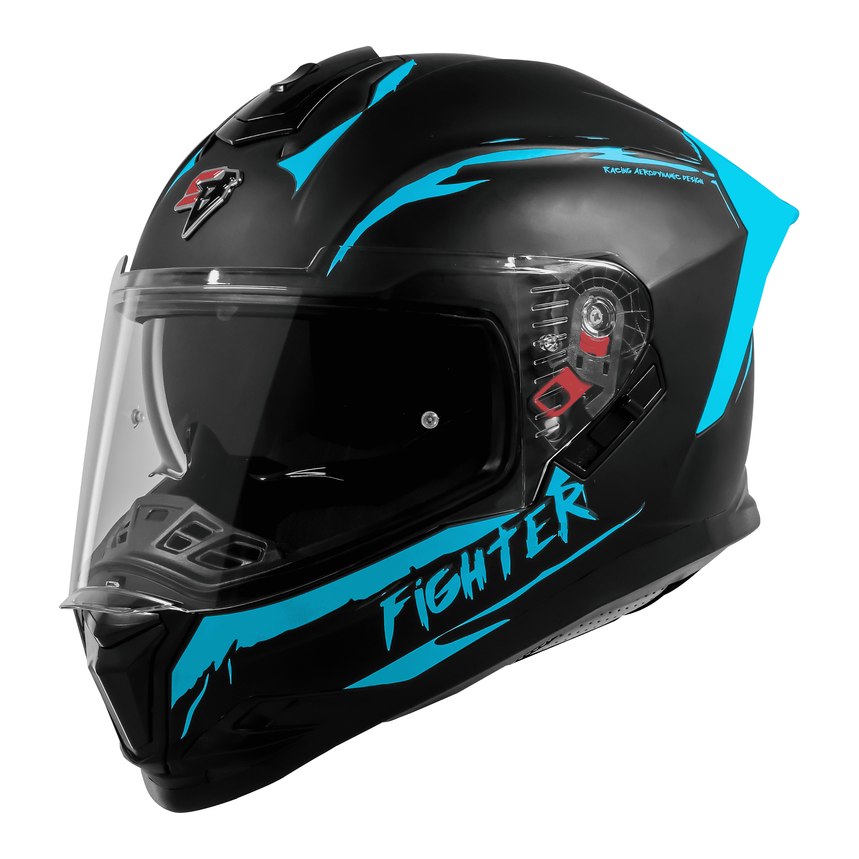 SBH-57 ISS FIGHTER F2 GLOSSY BLACK WITH JAZZ BLUE